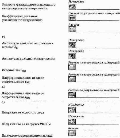Работа транзисторного каскада в режиме малого сигнала.